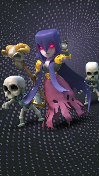 Witch, Clash of Clans, mobile game, skeleton army, 720x1280 wallpaper @wallpapersmug : ift.t