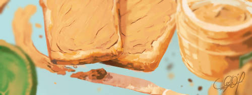 A header I illustrated for a peanut butter spread survey!