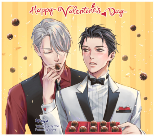 Yuri On Ice Valentine&rsquo;s day Fan Art Prints Shop High-res art / Psd / StepsGumroad.com