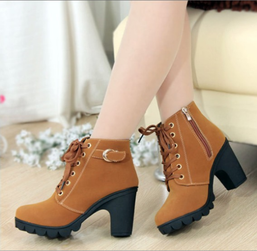 happilyjovialbasement:Pu Lace Up Knight Boots Discount code: 20off1829