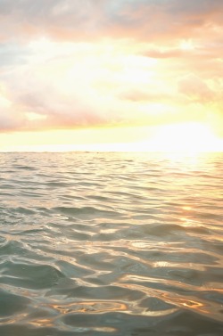 heaven-ly-mind:Pacific Islander woman floating on surfboard in ocean by Gable Denims