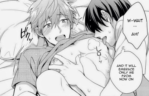 yaoi-manga-reader-all-the-way:  manga-yaoi-all-the-way:  Omyglob. >////< this is an Ore x Makoto so the senpai in unknown. The top sure knows how to treat Mako baby like a princess. Hereee Yup still in my folders. xD *why you reblog my posts?!*