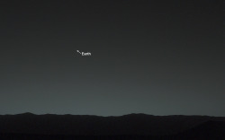 Mars Rover Curiosity’s First Photo Of Earth And The Moon From The Surface Of Mars.