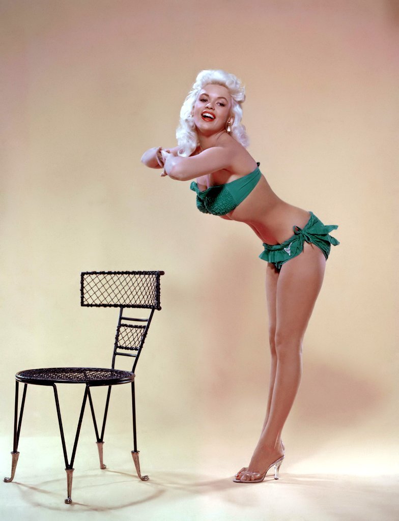 daysgonebymodels:  Jayne Mansfield in Green Bikini! 