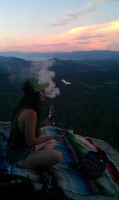 blazed-constellations:  just-a-rasta-girl:  Ommmmmm…  i want to travel the world and do this, smoke in some amazing spots and take pictures like this  ommmmmmmmmmm