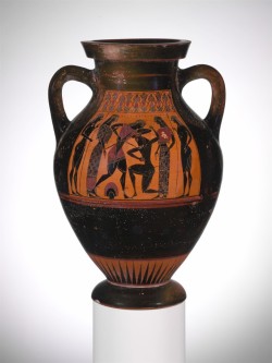 the-met-art: Terracotta amphora (jar) by