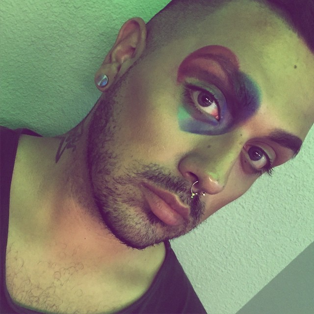 pandabearjayy:  My makeup last night.. Looked better in person 😭🌈