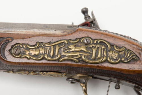 Relief engraved flintlock fowler originating from Germany, 18th century.from Little John’s Auction S