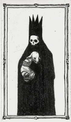 goryhorror:  “Death and the Lamb” by: Thomas Sara