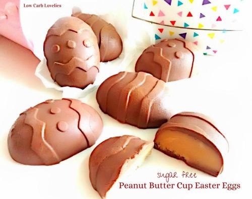 Peanut Butter Cup Easter EggsHave a low carb &amp; sugar free Easter with these outrageously scr