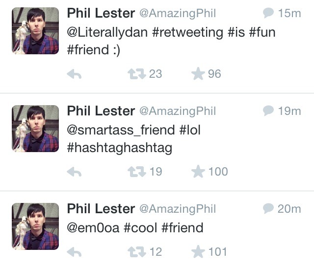 rebeccathebear:sass masters dan and phil literally dragging the tic tac twitter account