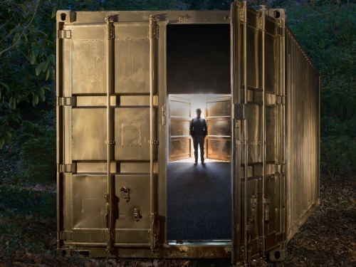 kickstarter:  “Portals” are gigantic public art installations that let viewers interact with people 