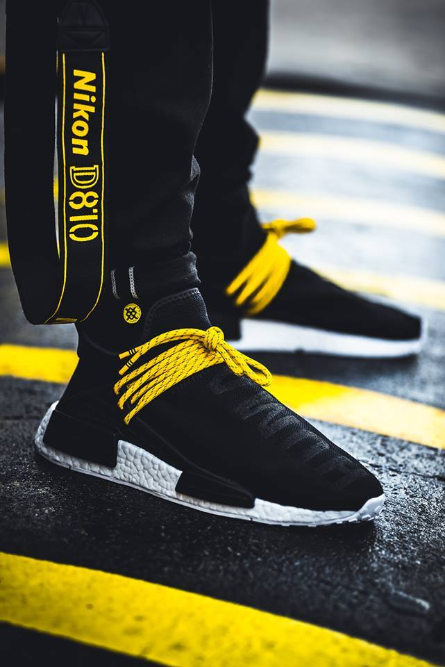adidas human race black yellow