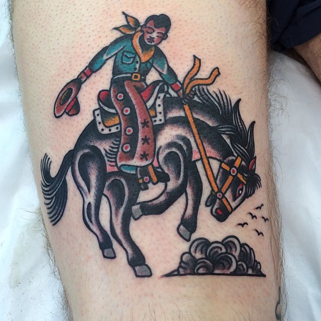 Bull Rider Tattoo by Shane ONeill TattooNOW