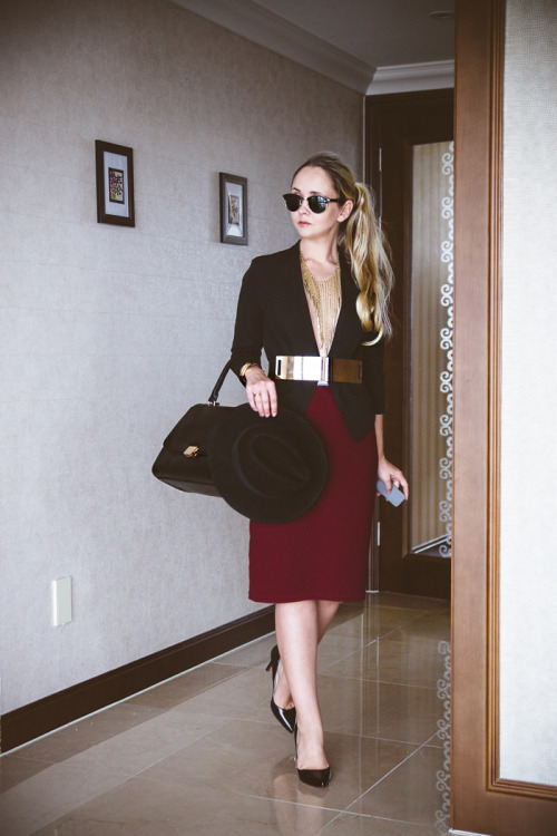blackfivefashion  #lookbook  @MyBlondeGalSpikes-detailed Chains-linked Waterfall Necklace 