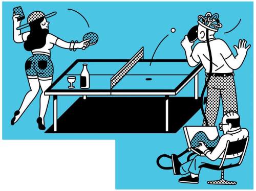 Illustration i did for the Frankfurter Allgemeine Quarterly magazine about Ping Pong. #illustration 