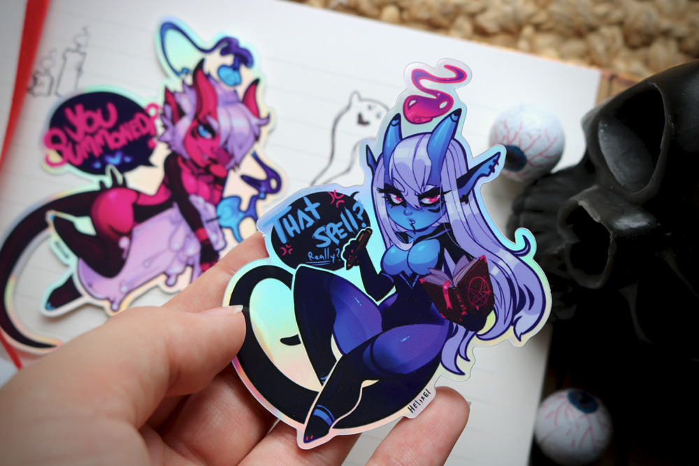 helixel:  🔥🎃These holographic succubi babes are now up on my Etsy store! These