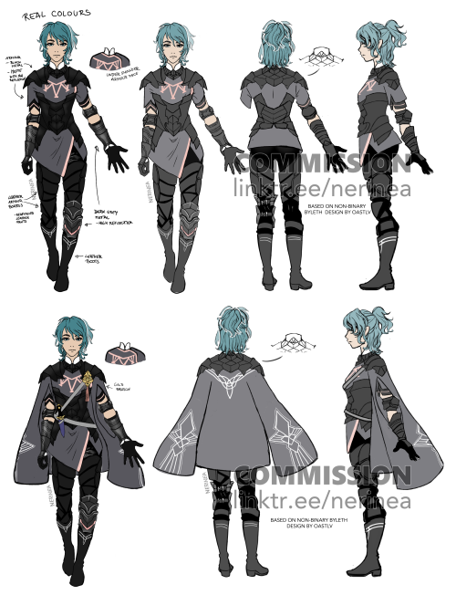 Non-Binary Byleth (Enbyleth) reference sheet. Based on design concept by @oastlv. This reference she