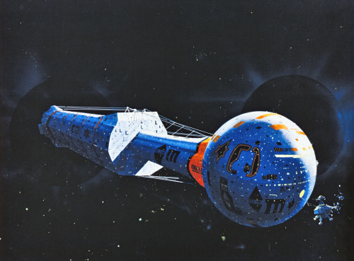 martinlkennedy:  Artwork by Chris Foss ‘Perry Rhodan 2- The Radiant Dome’ by K.H. Scheer, Kurt Mahr (1974). Ive always loved this one. In the pre-Star Wars era, so many fictional ships were inspired by 2001 A Space Odyssey’s Discovery space ship.