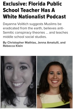 nakiabahadir:  reverseracism:  “In the same episode, Volitich boasted about bringing her white nationalist beliefs into the classroom and hiding her ideology from administrators. She said that when parents complained to the school’s principal about