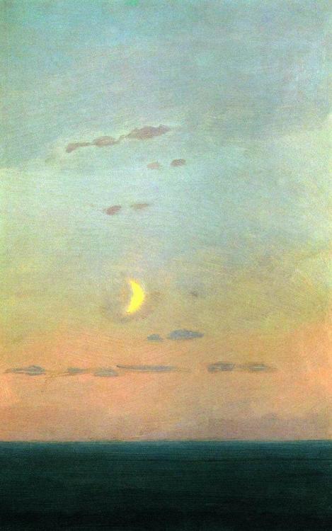 Crescent moon at sunset, 1908, Arkhip Kuindzhi