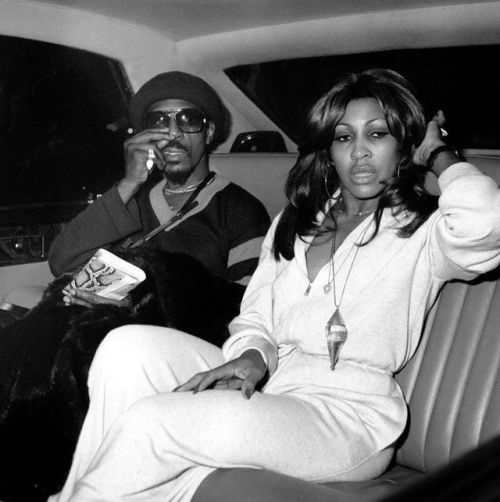 twixnmix:Ike and Tina Turner at London’s Heathrow airport in October 1975.