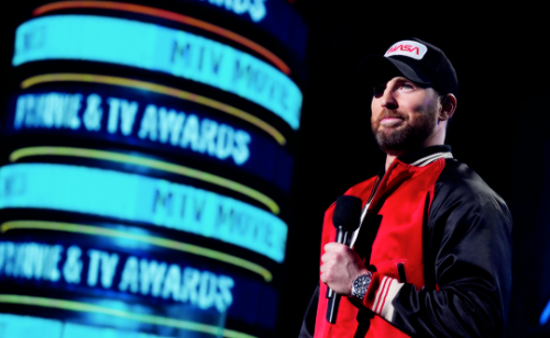 onlychrisevans: Chris Evans speaks onstage during the 2022 MTV Movie & TV Awards at Barker Hanga