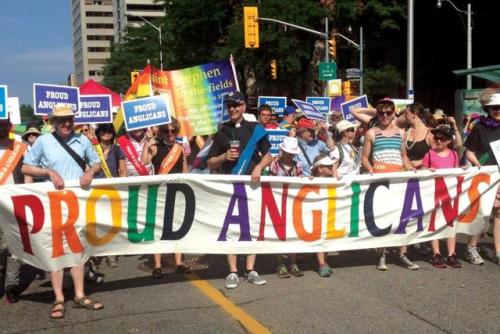 globalchristendom: Anglicans at a Pride march in Toronto, Canada. (Credit: Tom Evers - Proud Anglica