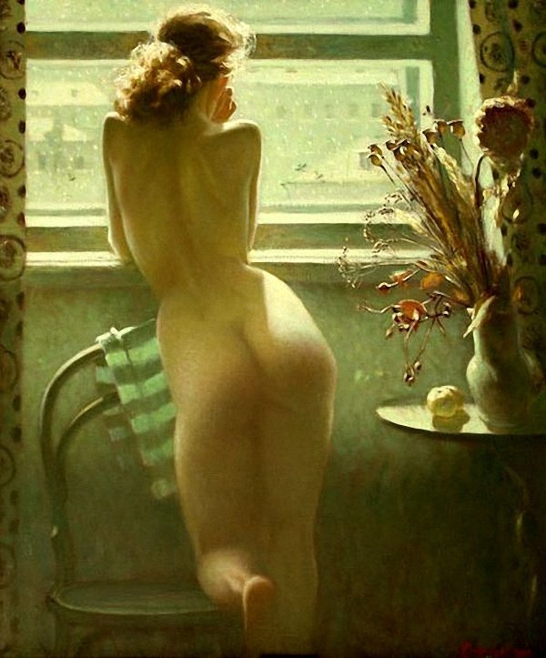 artbeautypaintings:  The first snow - Sergey Kondrashov   