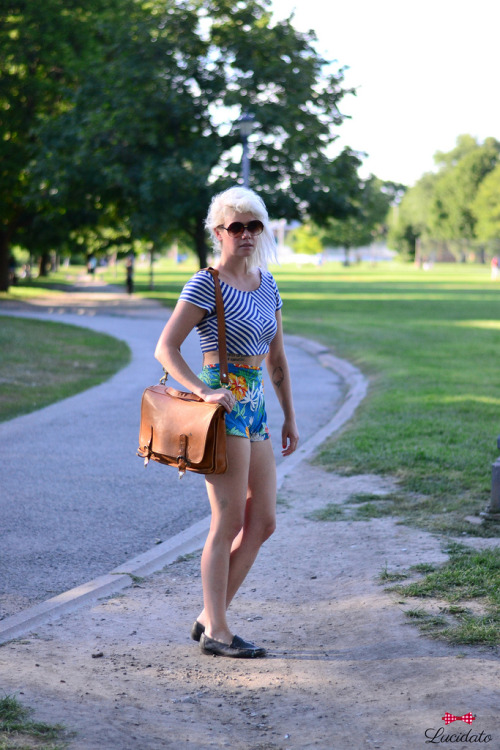 Streets of Toronto… tropical prints Check out more street styles at lucidato.tumblr.com