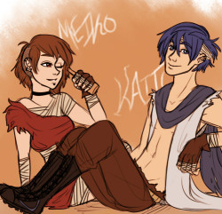 Kaito and Meiko! for the wasteland!AU. ((((’: