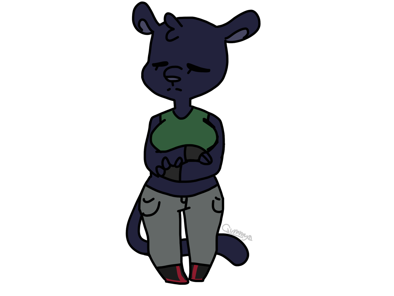 gummy-goat-galaxy: One of my OCs  Her names Keket and she’s a lovely panther 