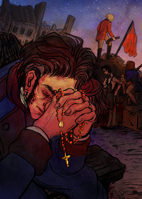 nisiedrawsstuff:A gift for PlinytheYounger(her ao3) in our latest miseres exchange. She re
