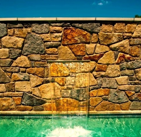 Lap - Contemporary PoolAn Illustration Of A Medium-sized, Contemporary Side Yard Fountain With Rectangular
