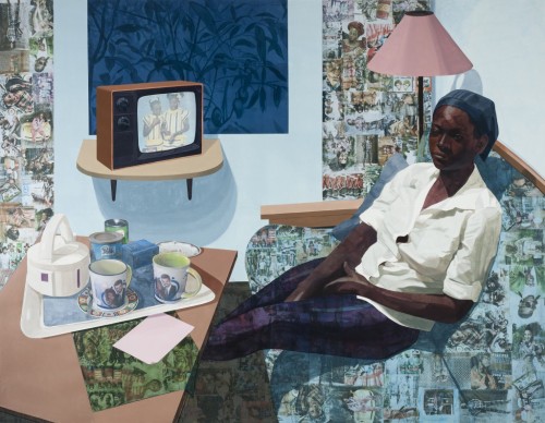 Njideka Akunyili Crosby, Super Blue Omo, 2016