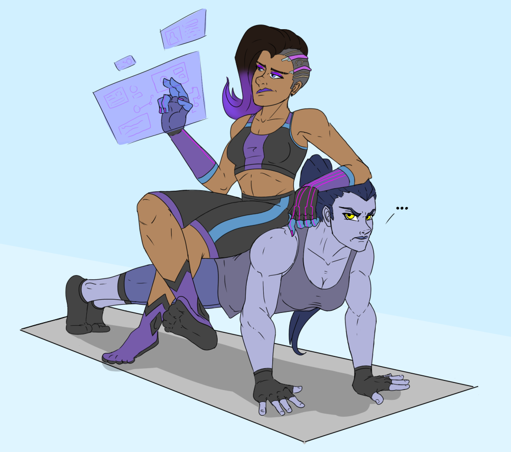 wolfish-affliction:“Looking quite comfortable back there Sombra, would you like