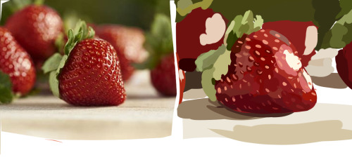 some drawings of strawberries i never got round to finishing