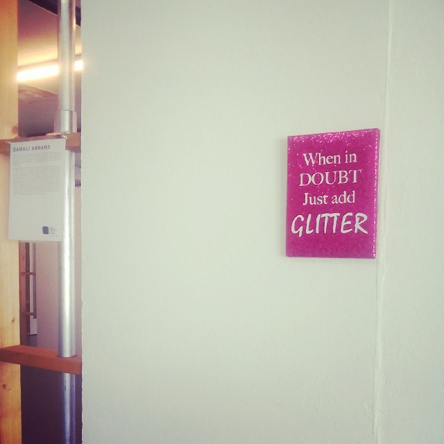 Moving into the new @lmcc studio/ #GlitterPriestess temple today.
When my sis @abiolatv gave me this sign for my bday, I knew it needed to be here.
#artstudio #artist #gifts #glitter #gratitude