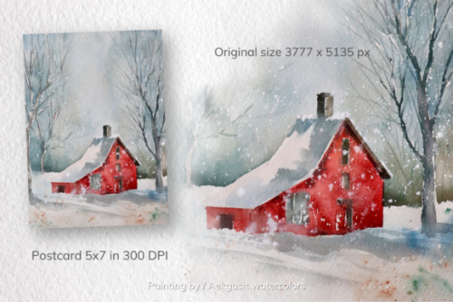 Watercolor Winter Christmas theme by Aekgasit watercolorsIncluded:– 6 pieces watercolor backgr