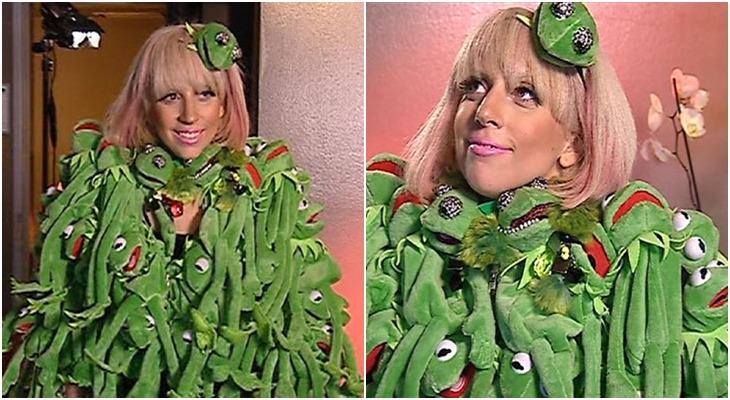 lady gaga kermit dress