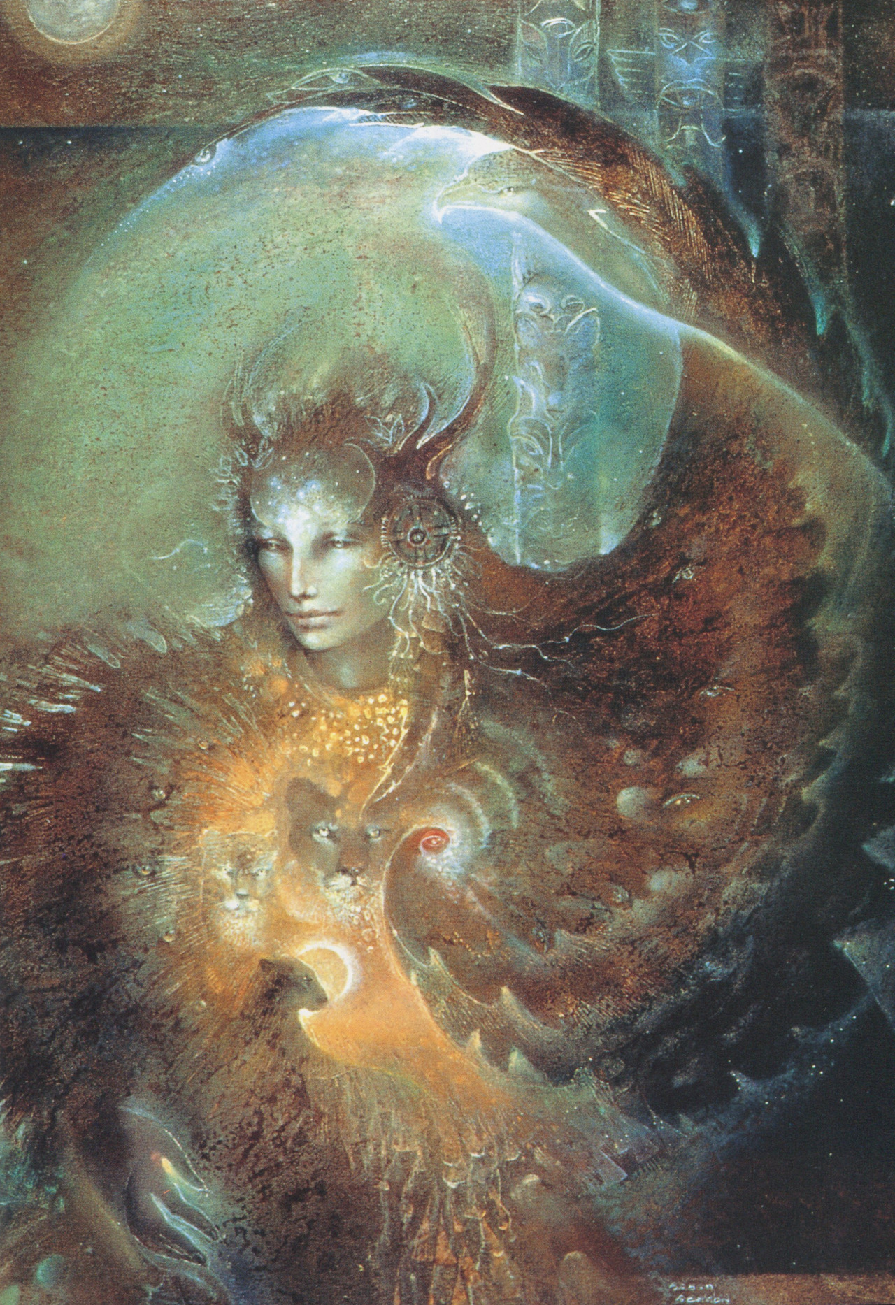 O, Kawas, come with wings outspread in the bright blue sky
O, Kawas, come and give new life to us
Calling the eagle
Shaman: The Paintings of Susan Seddon Boulet (San Francisco: Pomegranate Art Books, 1989)