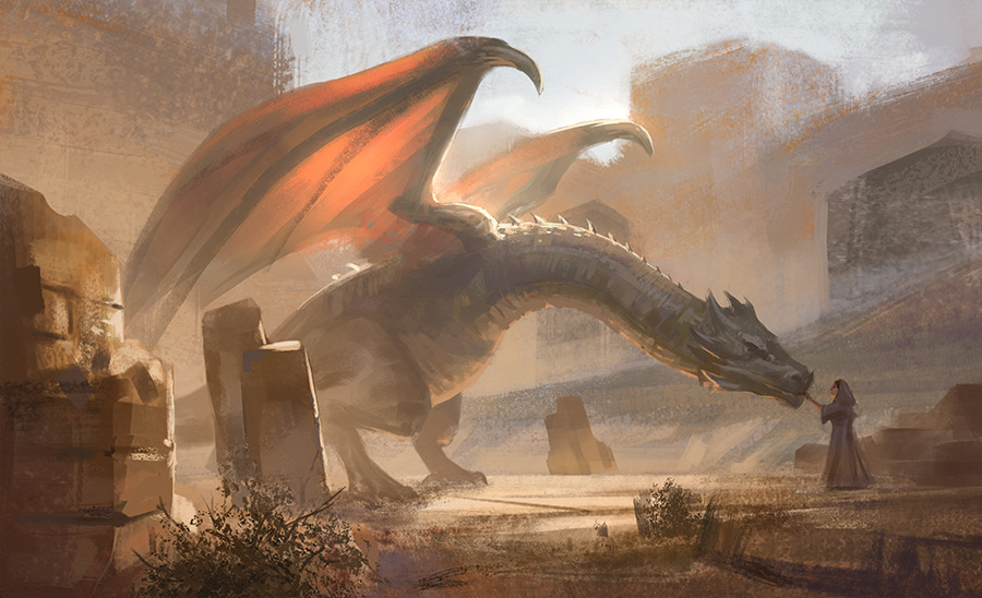 dragonspiritblog:  Meeting the Beast by NathanParkArt 