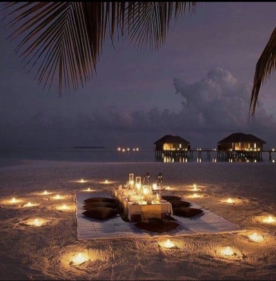 dancing-feather: Holy shit… babe, goalsss! Like.. please? Tropical island vacation with a romantic ass dinner like this? 