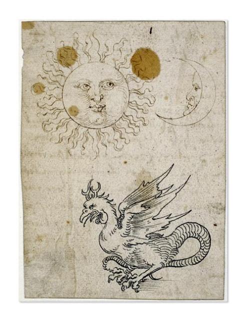  Le soleil, la lune et le griffon Dürer Albrecht (1471-1528) Royaume-Uni, Londres, British Museum