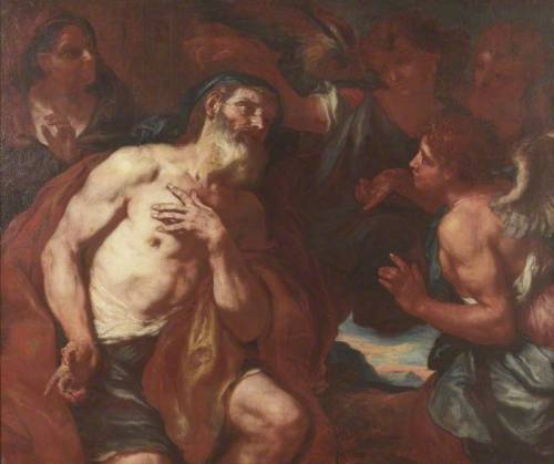 Abraham Visited by the Angels, by Johann Carl Loth, Shipley Art Gallery, Gateshead.