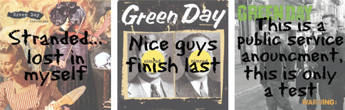 pemmz:  Green Day albums + first lines 