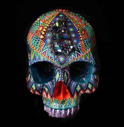 asylum-art:  Marie-Pascale Gautheron Facebook | Etsy | Saatchi Art The term ‘go big or go home’ springs to mind when I view the work of  Marie-Pascale Gautheron. Or better yet ‘ go mental or go home’ because these skull creations are just that.