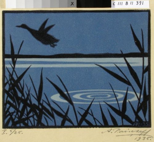 finnish-art-gallery:Duck Taking Flight, Alexander Paischeff, 1935, Finnish National Galleryko