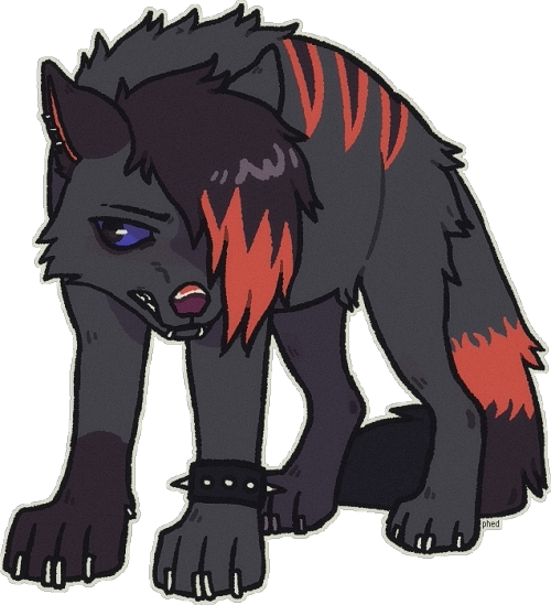 example featuring an emo wolf