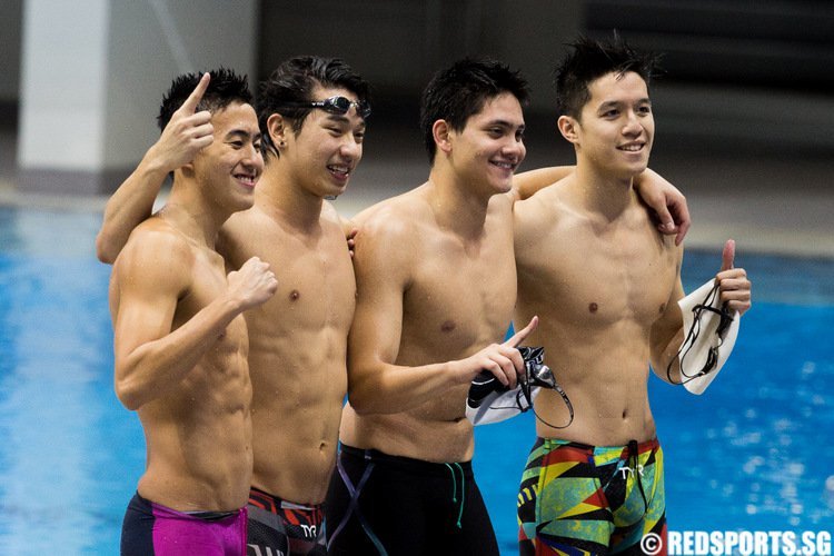 Quah Zheng Wen, Clement Lim, Joseph Schooling and Danny Yeo set a new  Games record